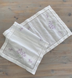 Lavender Embroidered Runner